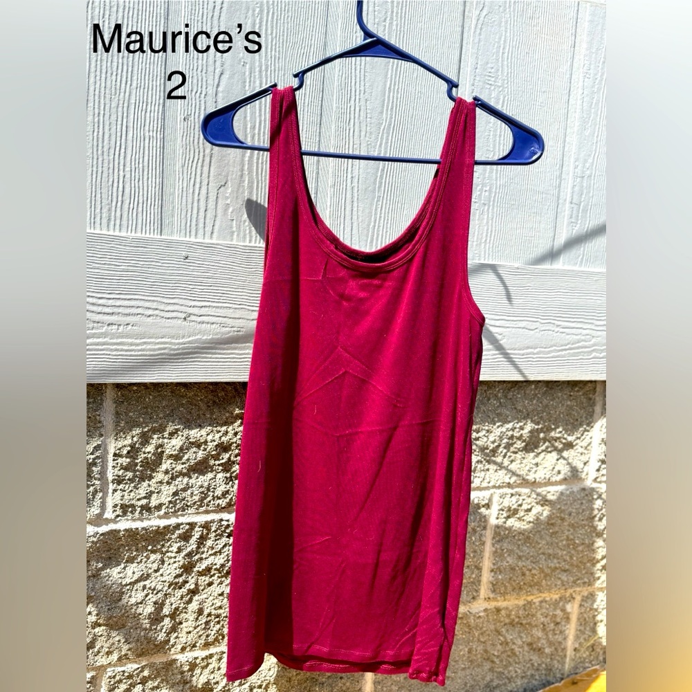 Maurices Pink Sleeveless Tank Top with Scoop Neckline